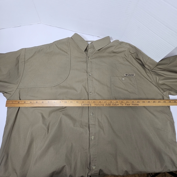 COLUMBIA Sportswear Button Down Shooting Shirt Men's XXL Brown Cotton Fishing - Picture 5 of 11